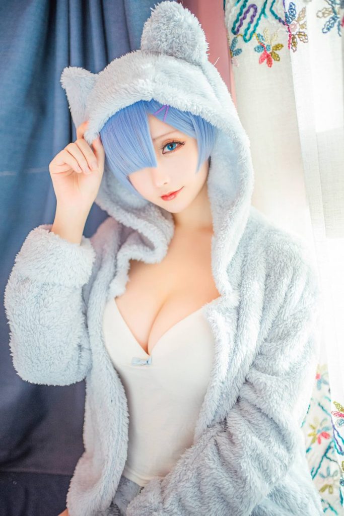 星之迟迟还原蕾姆猫娘睡衣造型,Re:从零开始的异世界 cos作品