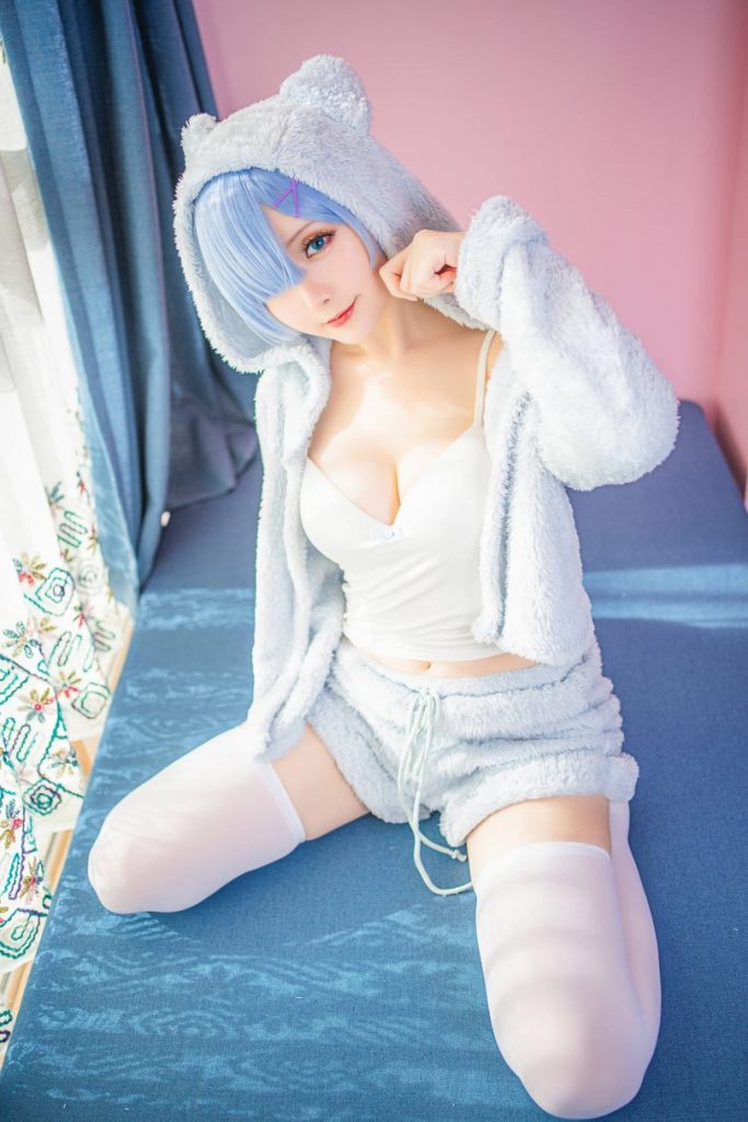 星之迟迟还原蕾姆猫娘睡衣造型,Re:从零开始的异世界 cos作品