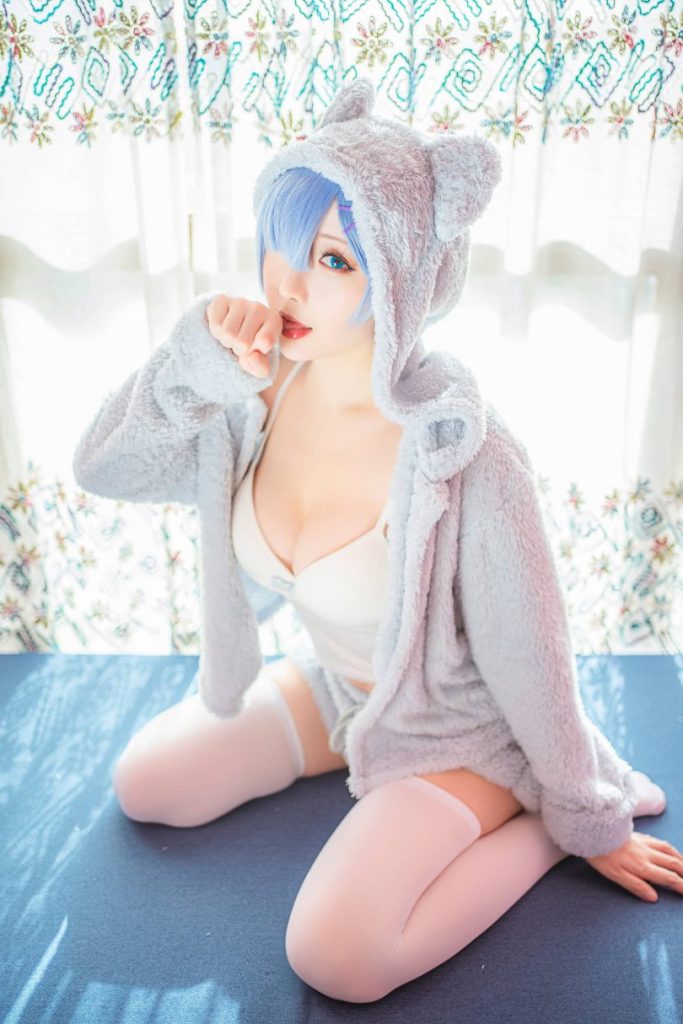 星之迟迟还原蕾姆猫娘睡衣造型,Re:从零开始的异世界 cos作品