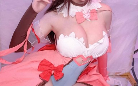 coser星之迟迟守望先锋2cos，甜美风D.Va甜心造型还原