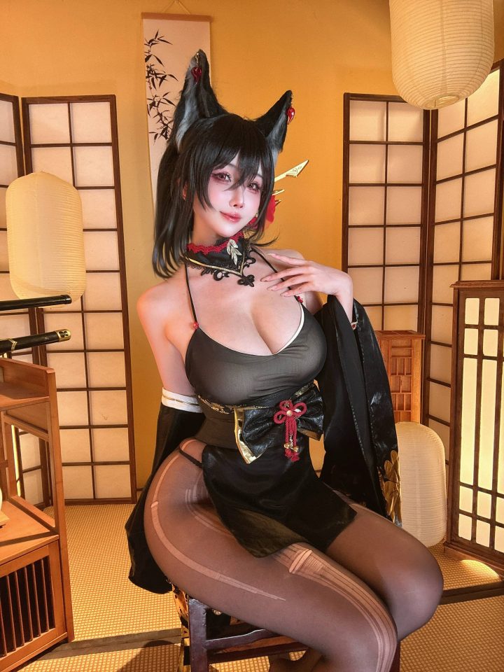 rioko凉凉子近江九尾狐cos赏析,碧蓝航线和风舰娘气质还原