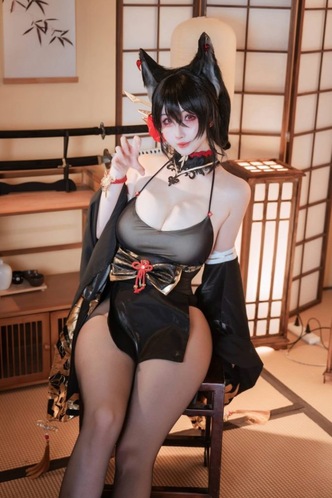 rioko凉凉子近江九尾狐cos赏析,碧蓝航线和风舰娘气质还原